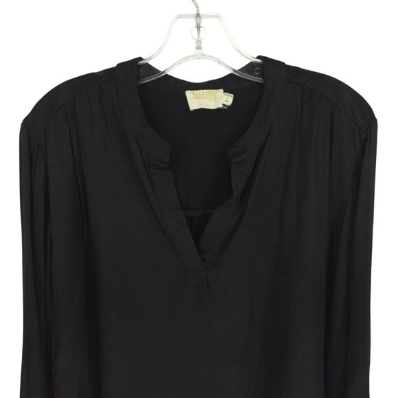Nation LTD Los Angeles Blouse Long Sleeve Rayon Classy Career Workwear S - Picture 2 of 16